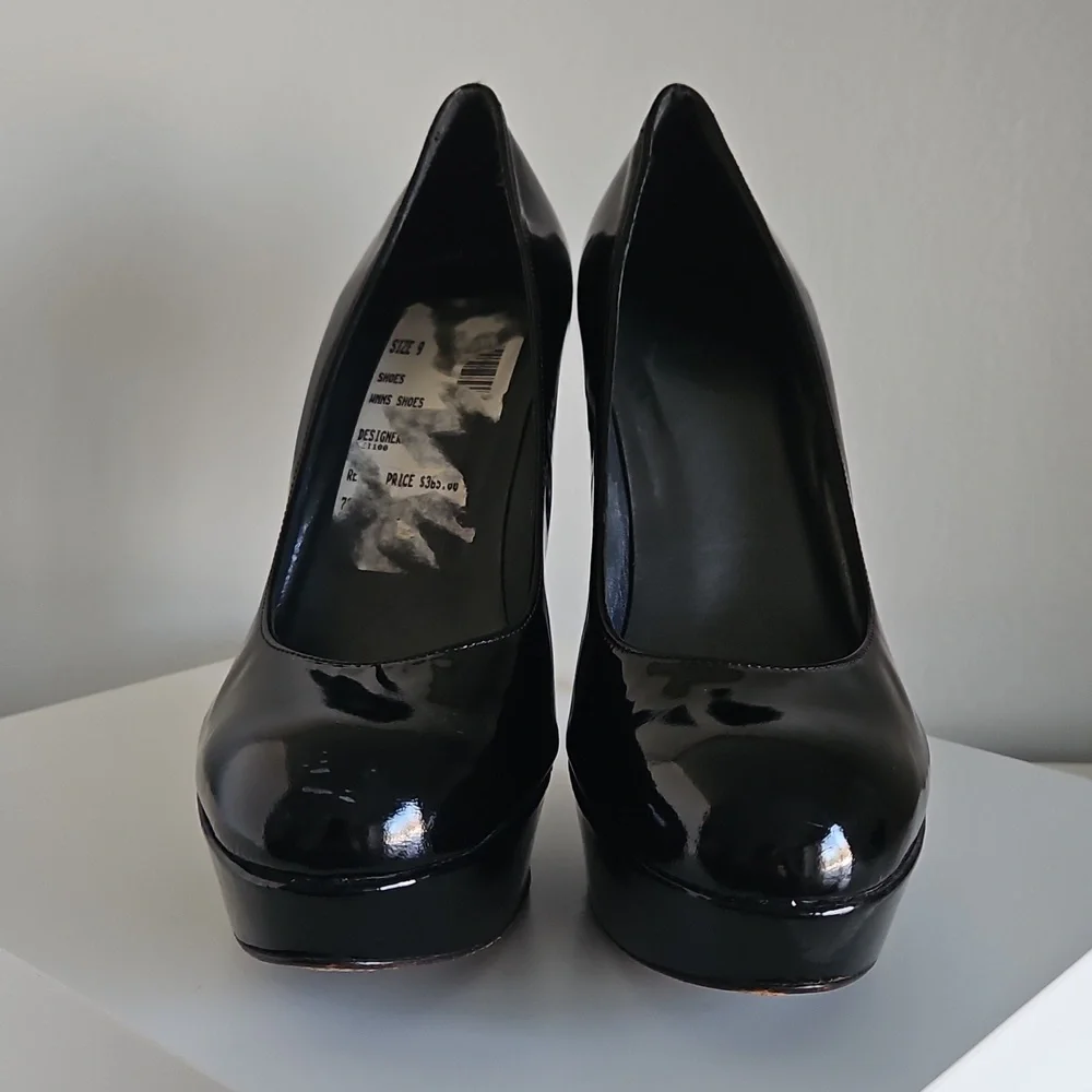 STUART WEITZMAN Elegant Black Women's Patent Leather Heels Size US 9 - Picture 2 of 9